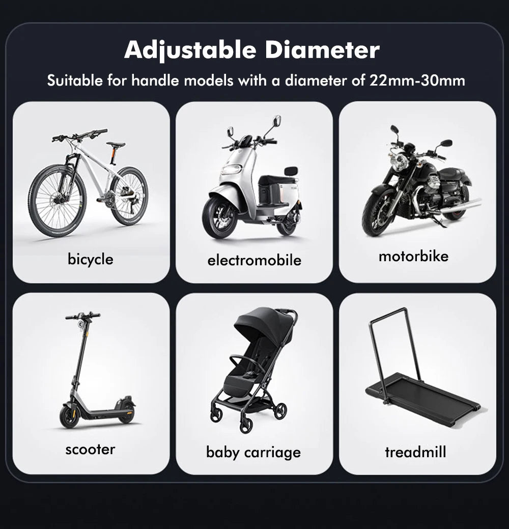 Bike Phone Holder Motorcycle Rearview Mirror Phone Mount Stand Bike Scooter Handlebar Cradle Clip Outdoor Navigation Universal