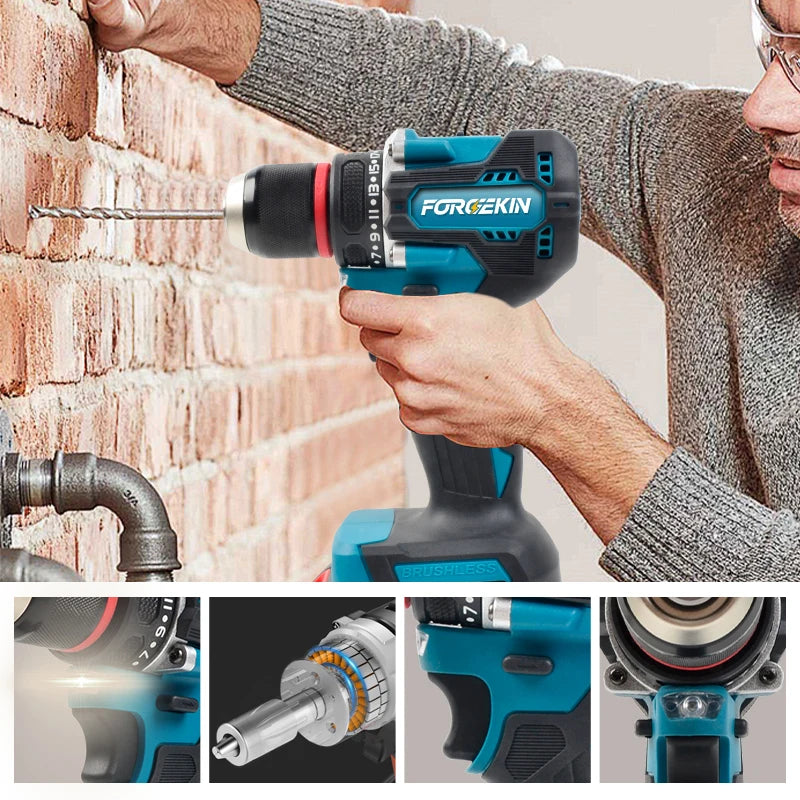 Cordless Lithium Battery Drill — 2-Speed Electric Screwdriver & Power Drill for Home DIY