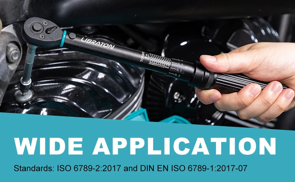 Bike Torque Wrench 1/4'', 5-25Nm, 0.1Nm Micro, Drive Click Torque Wrench Set, Hex, Torx/Star Bit Sockets, Extension Bar