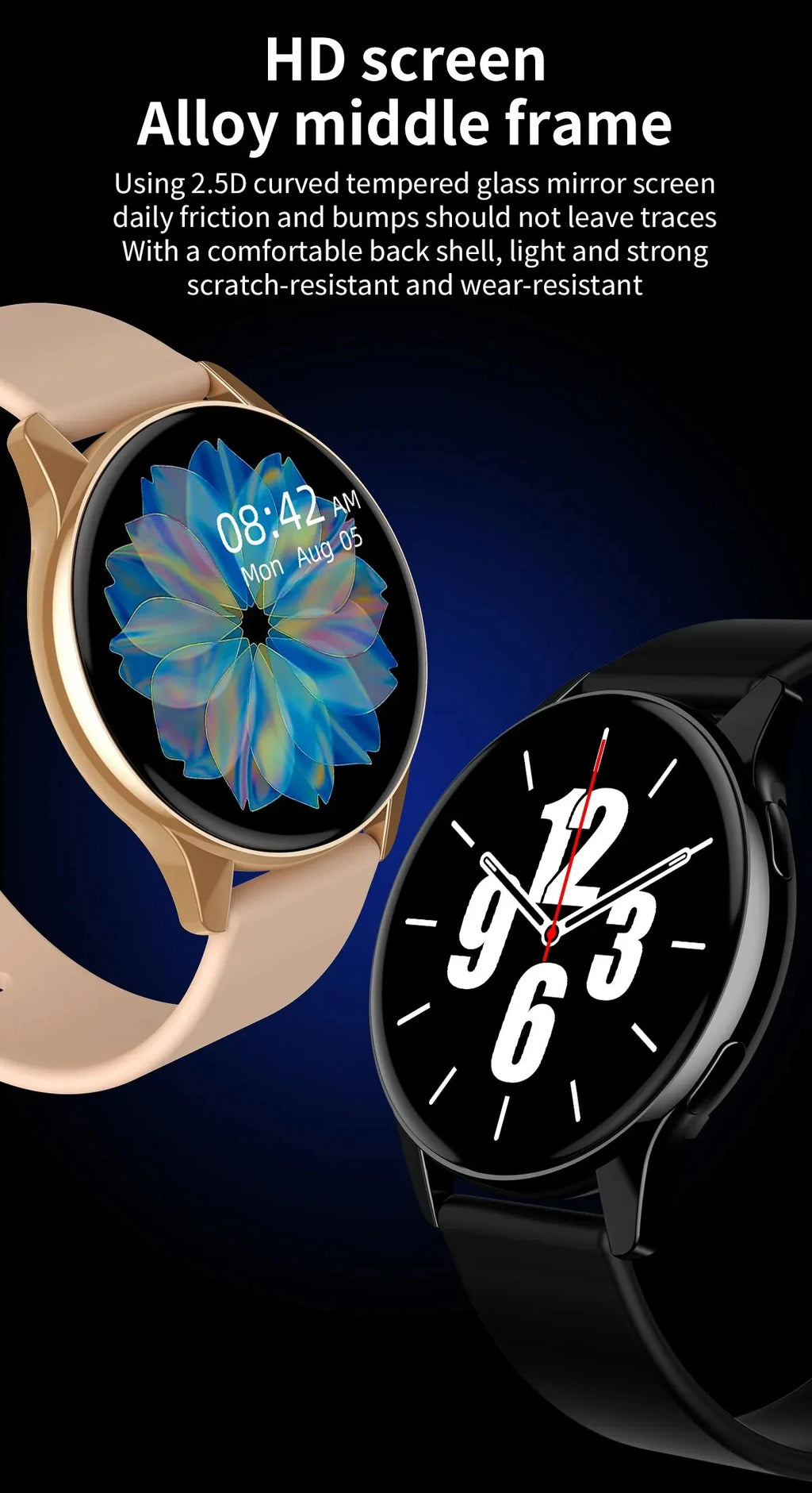 LIGE New Smart Watch 2025 Wireless Charging Smartwatch – Bluetooth Calls, Custom Watch Face, Fitness Bracelet