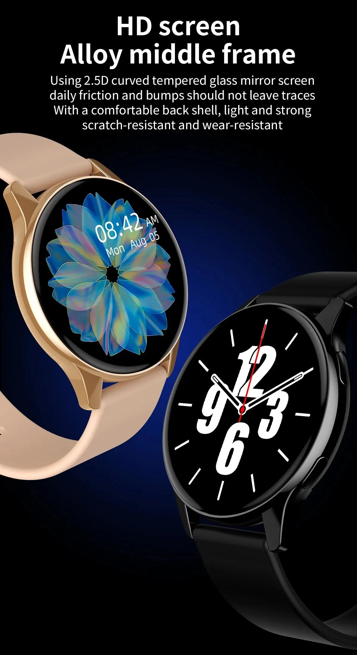 LIGE New Smart Watch 2025 Wireless Charging Smartwatch – Bluetooth Calls, Custom Watch Face, Fitness Bracelet