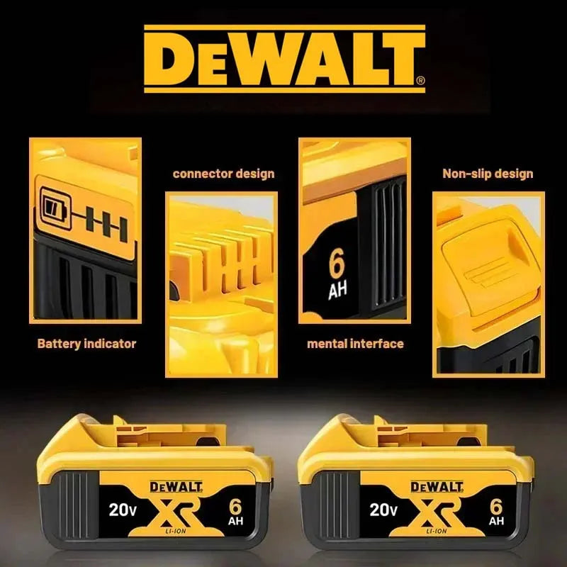 DeWalt 18V/20V 6Ah MAX FlexVolt Battery with Charger Protection — DCB606/DCB205/DCB206