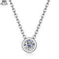 AnuJewel 4mm 0.3ct D Color Moissanite Round Brilliant Cutting 18K Gold Plated  45cm 925 Sterling Silver Necklaces  Wholesale
