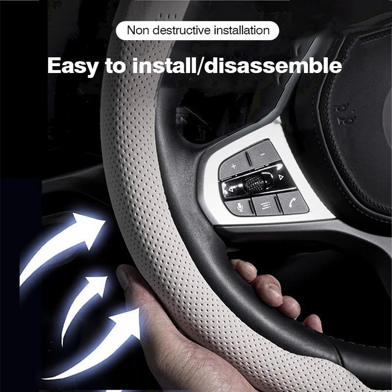 Steering Wheel Cover for Volkswagen – Golf 7, Touran, Polo, Jetta, Passat B8, Tiguan