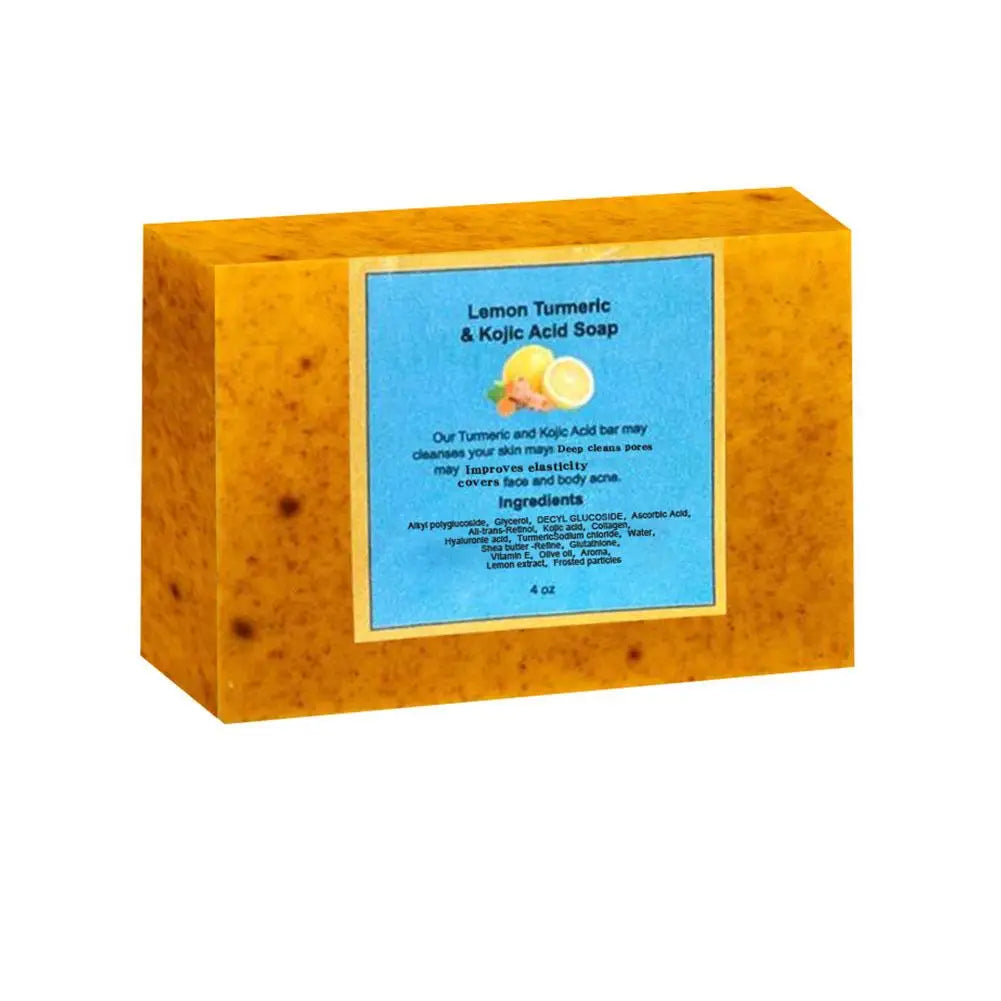 Turmeric & Lemon Skincare Series – Soap, Cleansing Pad, Face Cream & Serum for All Skin Types