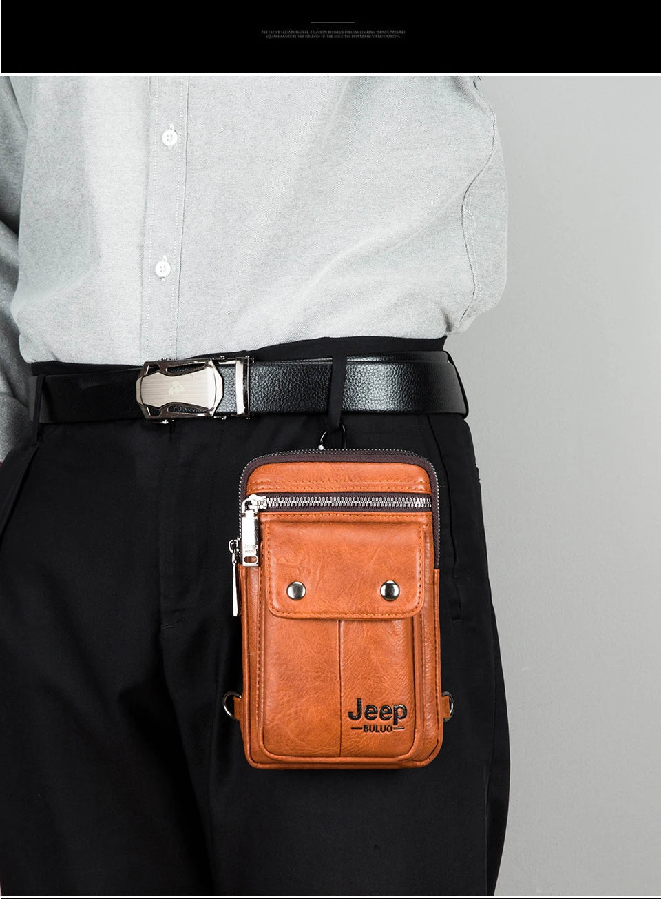 JEEP BULUO Small Multi-function Sling Crossbody Bag Brand Men Shoulder Bag Legs Waist Bag For Man New Fashion Casual Cool Mini
