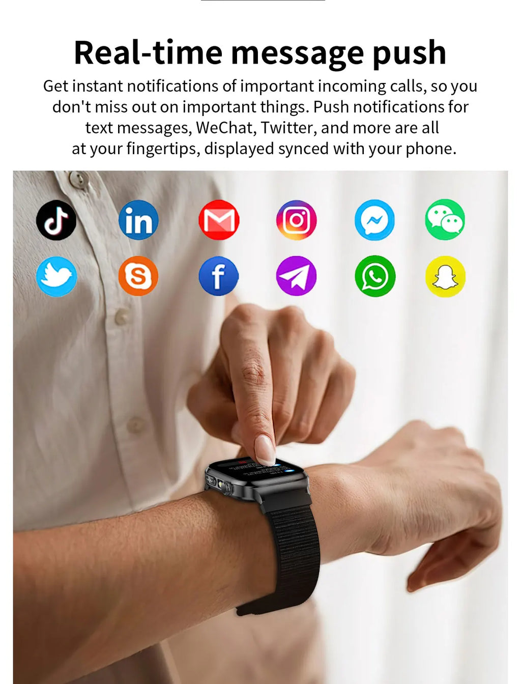 AMOLED Health Smartwatch with ECG, Blood Oxygen, Blood Pressure & Body Fat Tracking