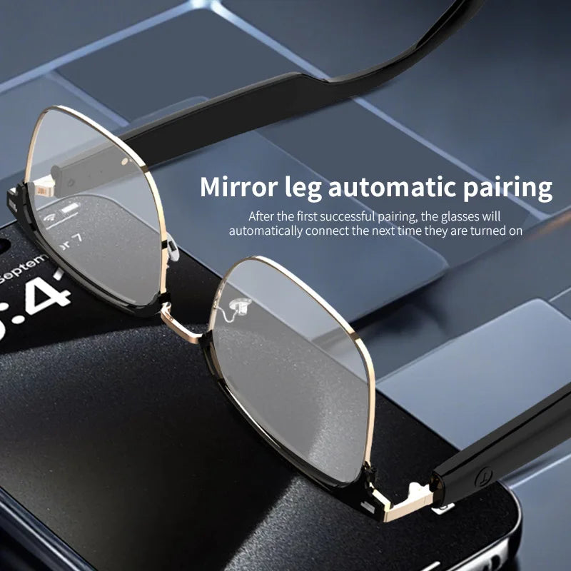 GS13 AI Smart Glasses Color-Changing Lenses Bluetooth Calling Outdoor Sports Photography Music Blue-Light Smart Sunglasses