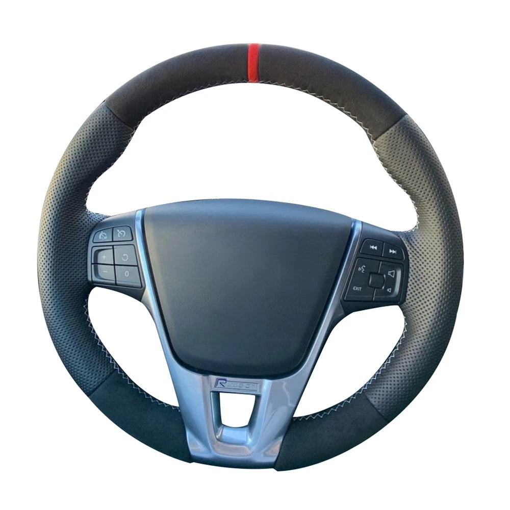 DIY Steering Wheel Cover Braid – Suede Leather for Volvo XC60 S60 V40 V60 S40