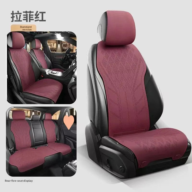 High Quality Suede Cover Universal High-end Car Seat Cover Breathable Seat Anti-slip Luxury Car Protection Thin Suede Seat Cover