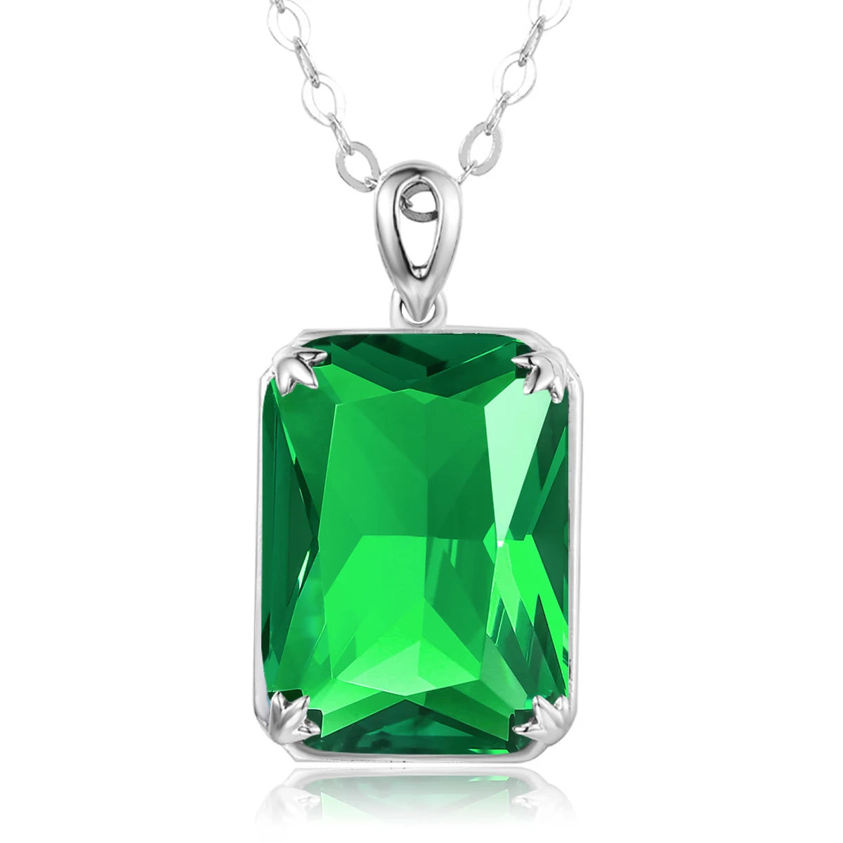 100% Real Silver 925 Necklace Pendant Aquamarine Women Jewelry Birthday Party Banquet Girl Accessories