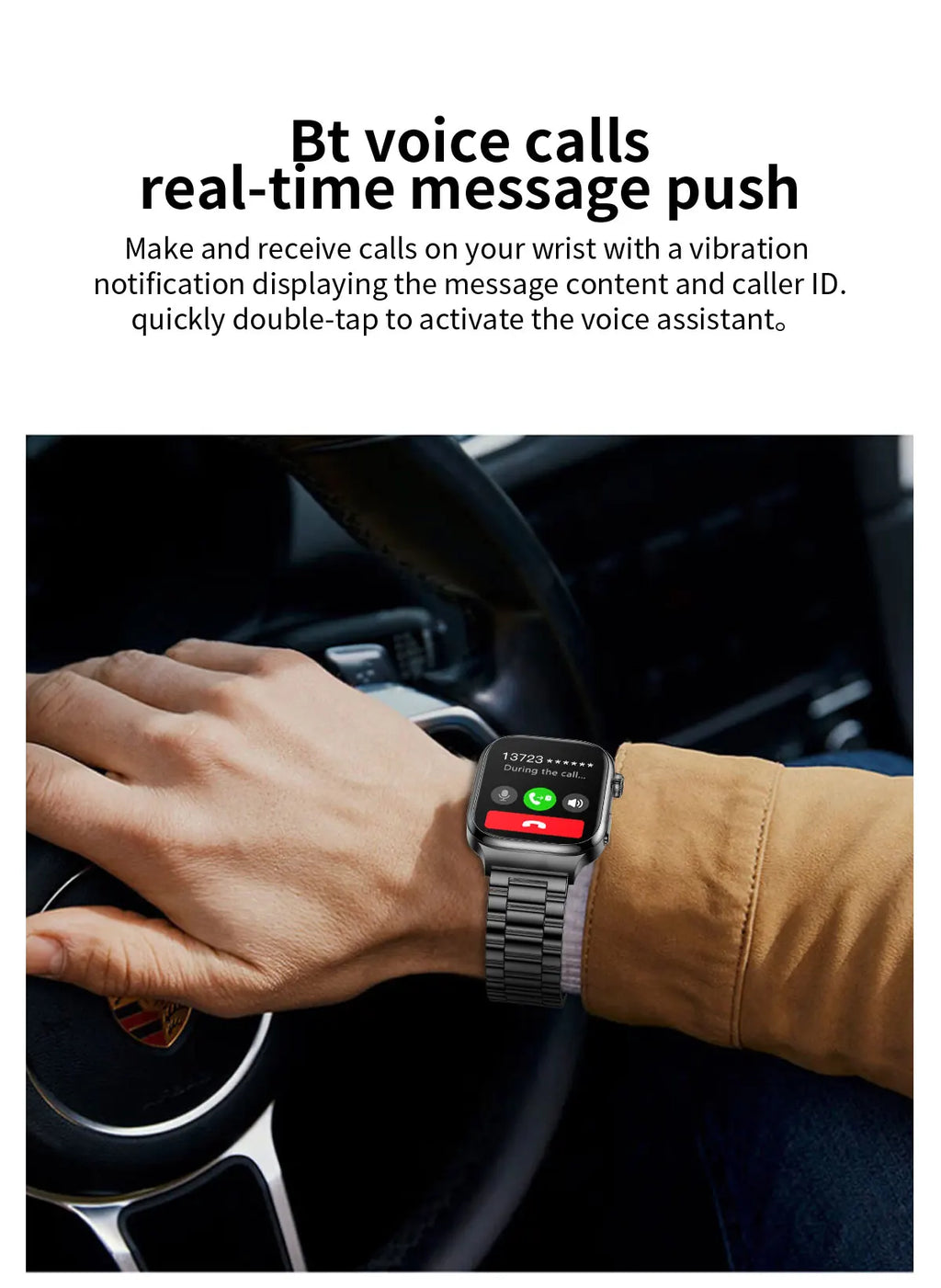 AMOLED Health Smartwatch with ECG, Blood Oxygen, Blood Pressure & Body Fat Tracking