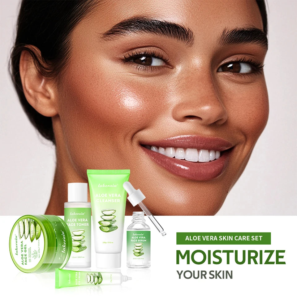 Aloe Vera Skin Care Set – 6-in-1 Deep Moisturising, Brightening & Nourishing Kit