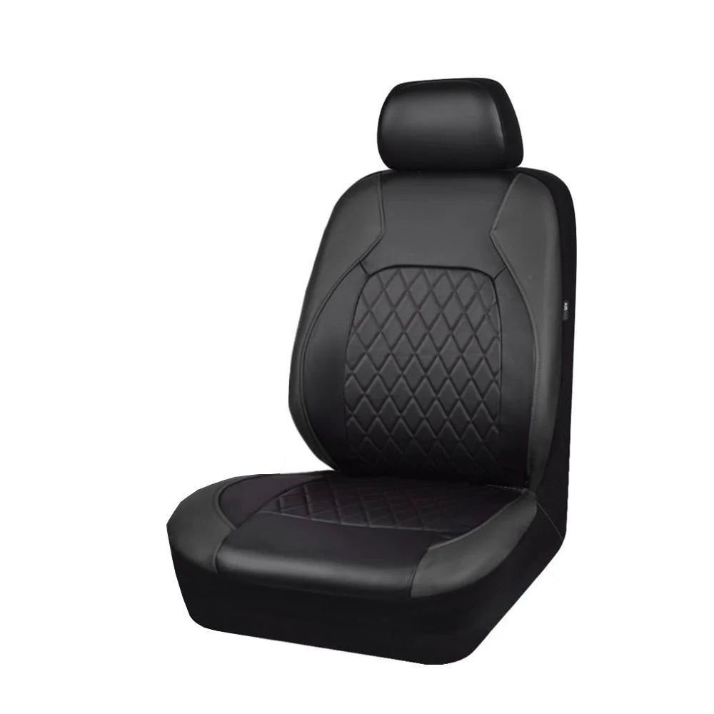 SEAMETAL Full-Surrouded Car Seat Cover Breathable Leatherette Seat Cushion Anti Scratch Seat Protector Cover for Sedan Suv Truck