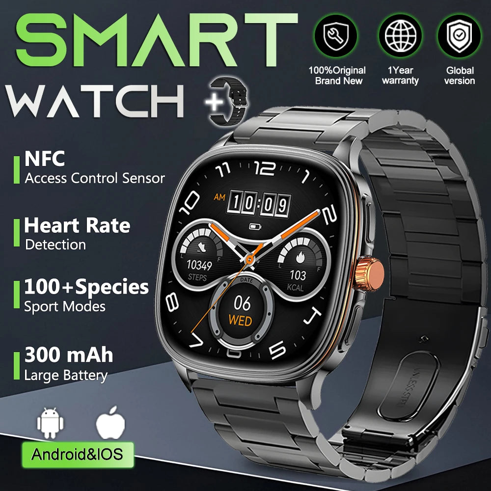 1.39-Inch AMOLED Smartwatch with NFC, Bluetooth Calling & 100 Sports Modes