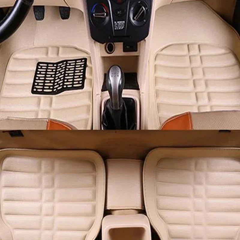 5pcs Universal Car Auto Floor Mats FloorLiner Front&Rear Carpet All Weather Mat