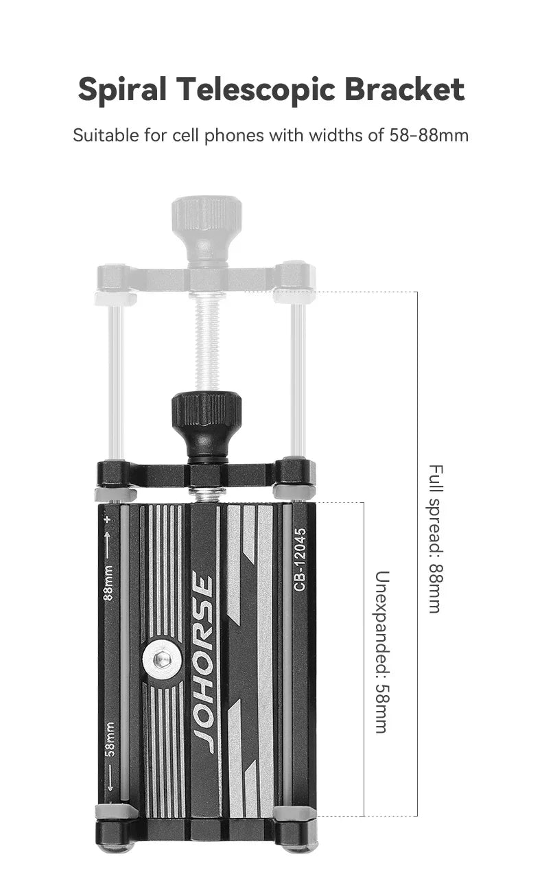 Soporte de teléfono para motocicleta, bicicleta eléctrica, teléfono inteligente, aleación de aluminio CNC, soporte de cuatro garras para bicicleta