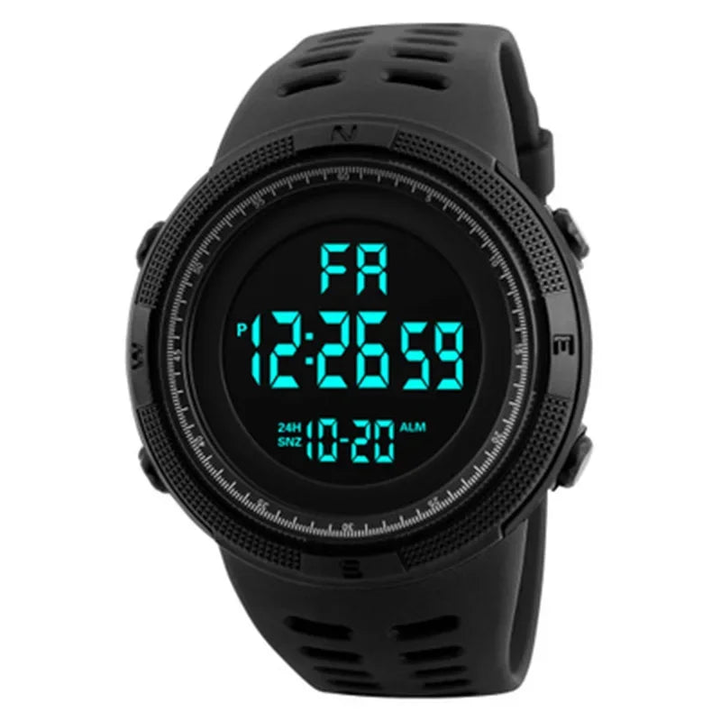 Men's Sport Digital Watch, Big Dial Luminous Waterproof Military Electronic Wristwatch