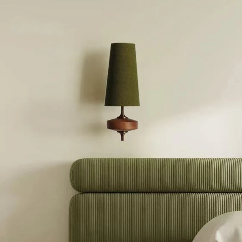 Modern Nordic Wall Lamp – Vintage Solid Wood Retro Luxury Bedside Light