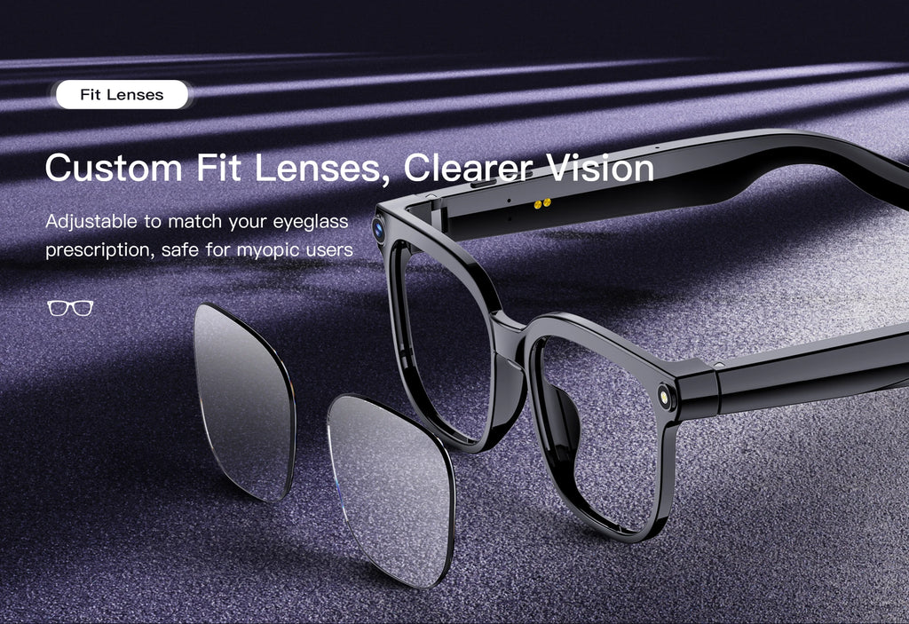 2026 New Smart AI Glasses with 8MP HD Camera 1080P Video Recording ChatGPT Integration Bluetooth Eyewear Business Travel Glasses