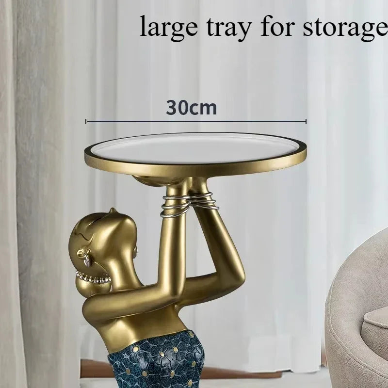 Restaurant Living Room Coffee Tables Corner Low Luxury Modern Coffee Tables Sofa Side Gold Resin Stolik Kawowy Home Furniture