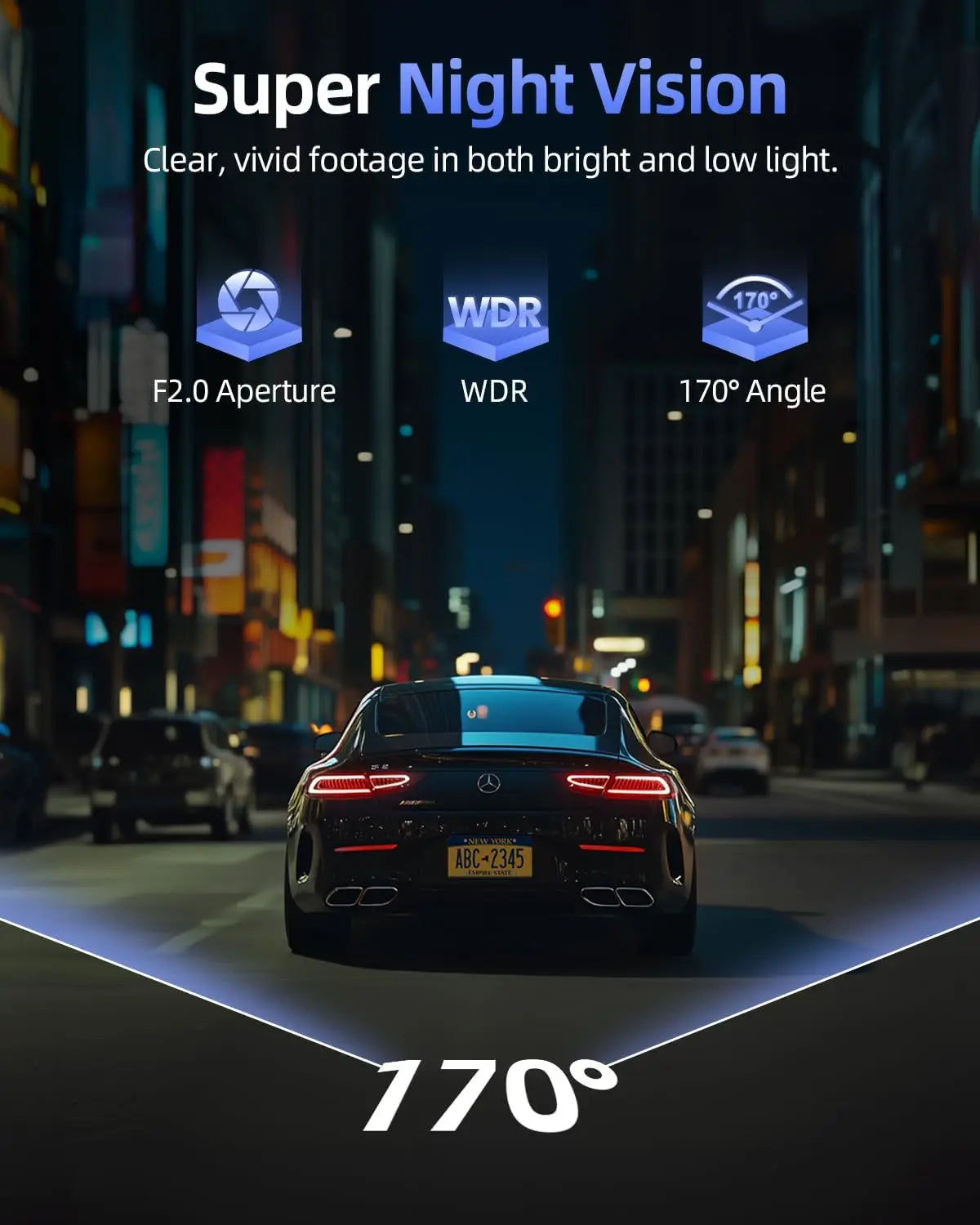 1080P Dash Cam for Cars Car Camera Dash Cam WIFI Camera for Car Front and Rear Dash Camera Black Box 24H Parking Mode Recorder