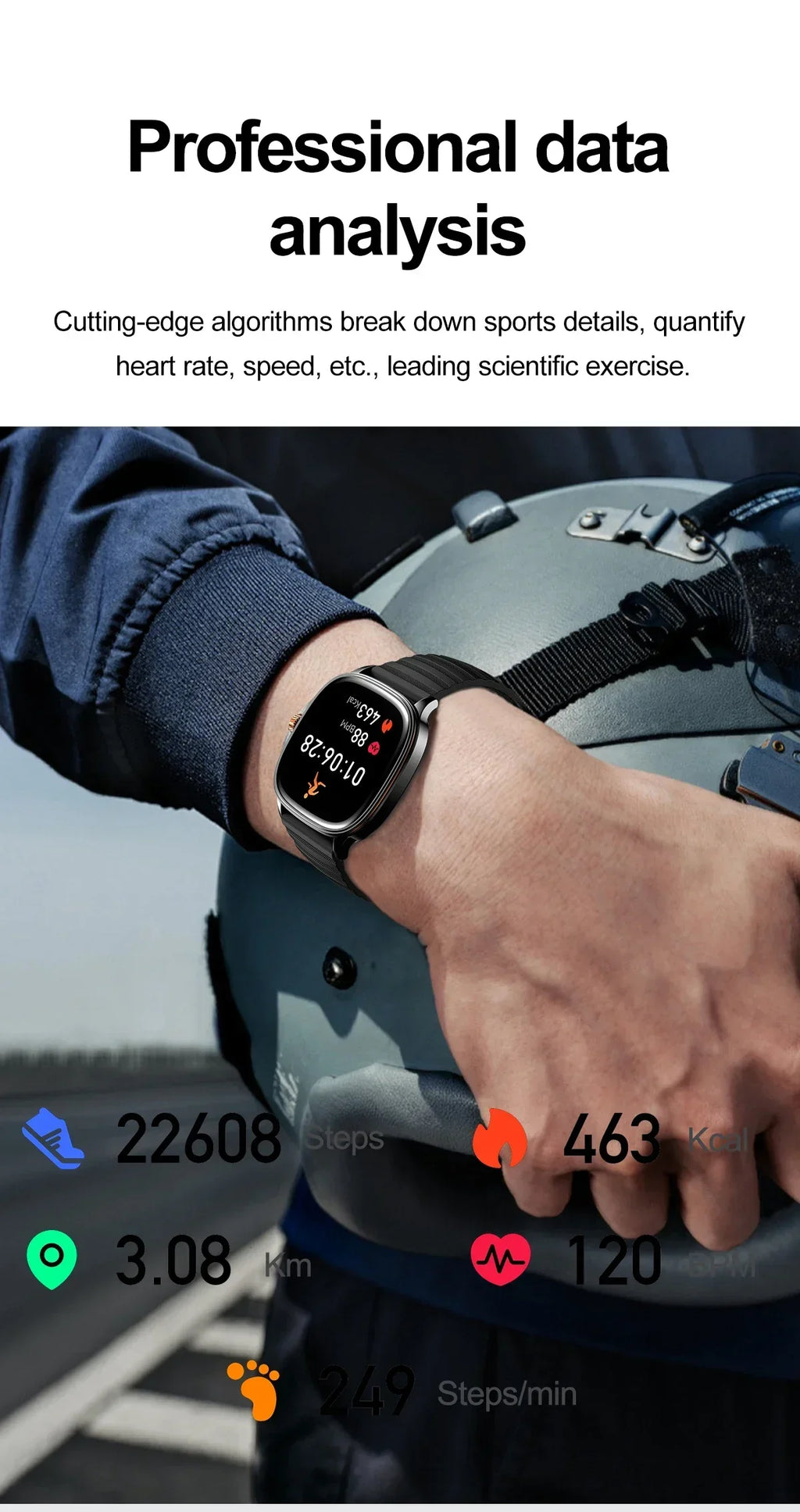 1.39-Inch AMOLED Smartwatch with NFC, Bluetooth Calling & 100 Sports Modes