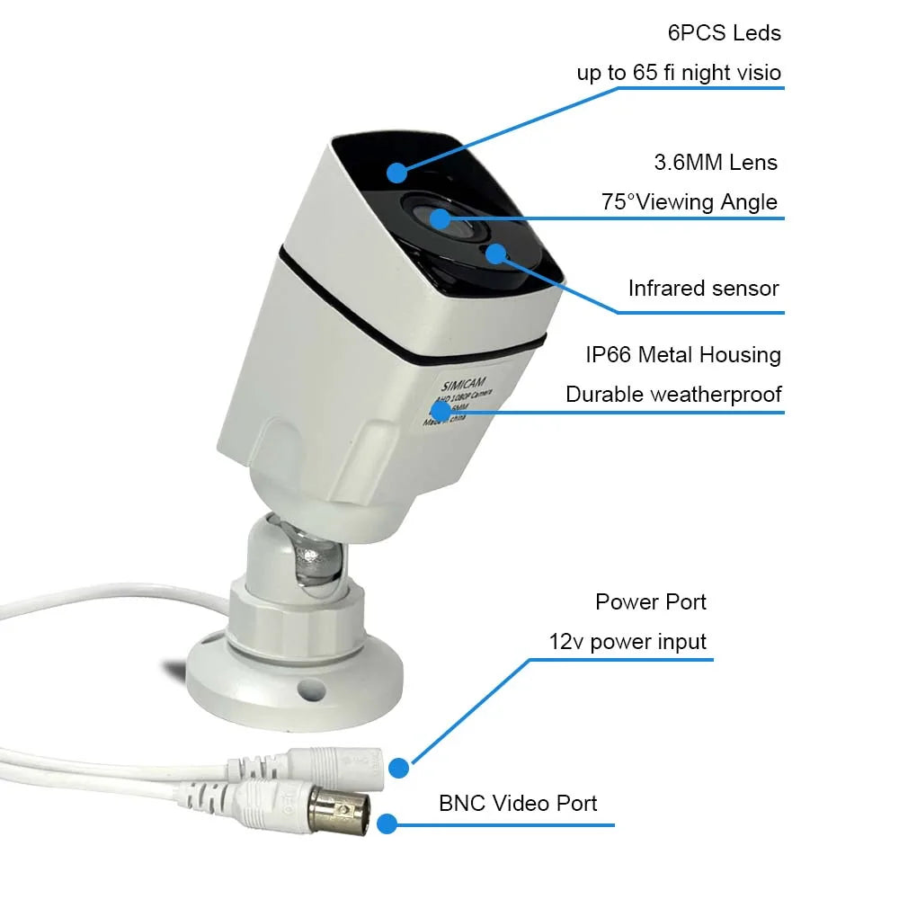 HD 720p/1080p AHD Analog Security Camera Night Vision DVR CCD For Outdoor Indoor Waterproof Home Office CCTV Surveillance Camera