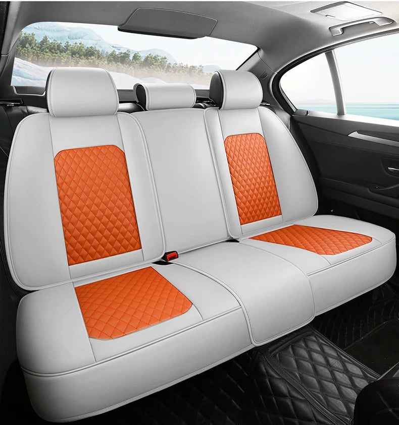 Universal Car Seat Covers  Full Covered Durable Leather Seat Cushion for 90% Sedan SUV 8 Colors Set Include Front and Rear Cover