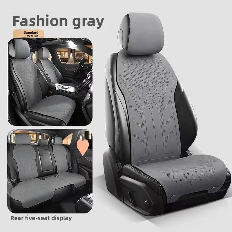 High Quality Suede Cover Universal High-end Car Seat Cover Breathable Seat Anti-slip Luxury Car Protection Thin Suede Seat Cover