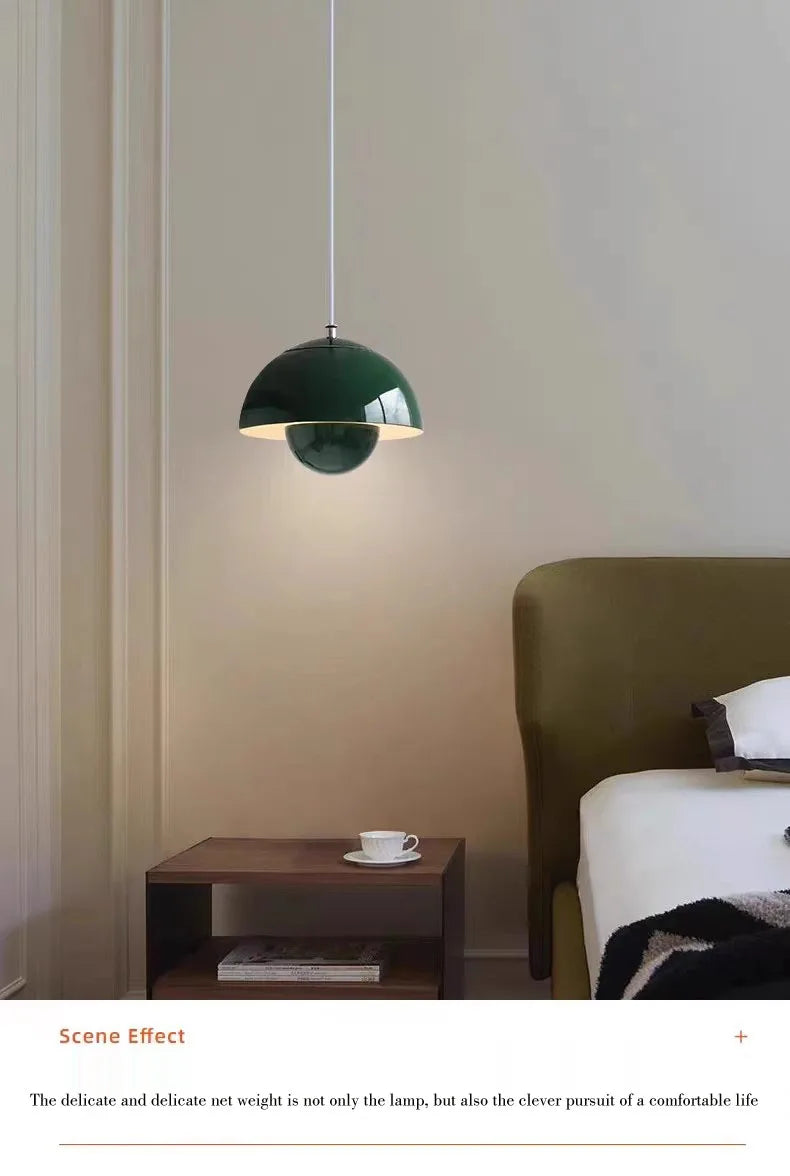 Nordic Semicircle Pendant Light – Modern Hanging Lamp for Living Room & Bedroom