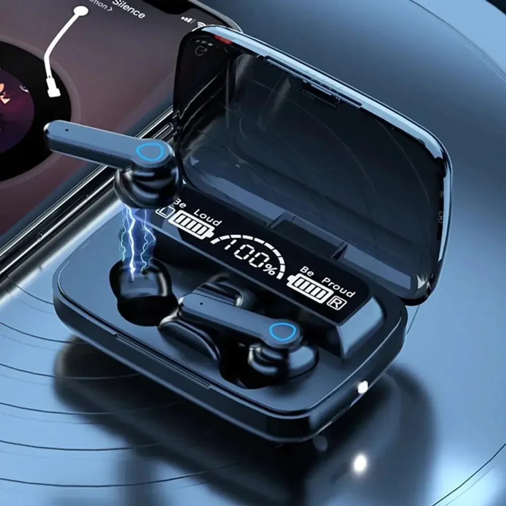 M19 Bluetooth Wireless In-Ear Headset with LED Display & Touch Control