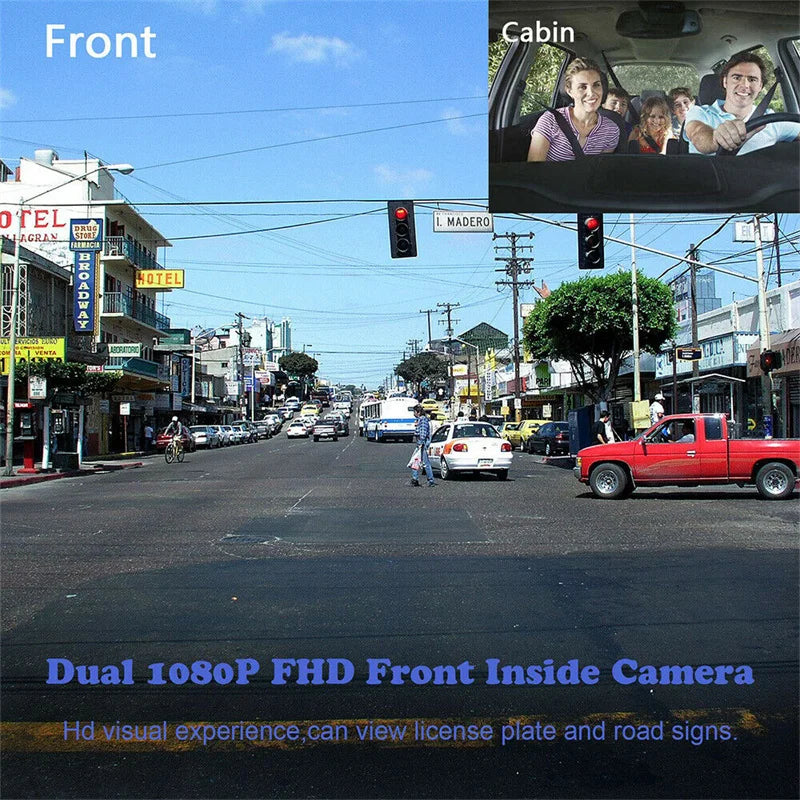 3 Channel Dash Cam for Cars Camera Black Box 3Ch/2Ch 1080P Video Recorder Rear View Camera for Vehicle Car DVR Car Accessories