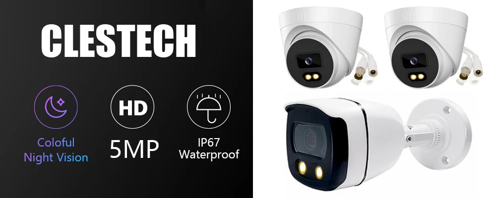 AHD 5MP CCTV Security Camera, Outdoor Weatherproof Bullet with Night Vision