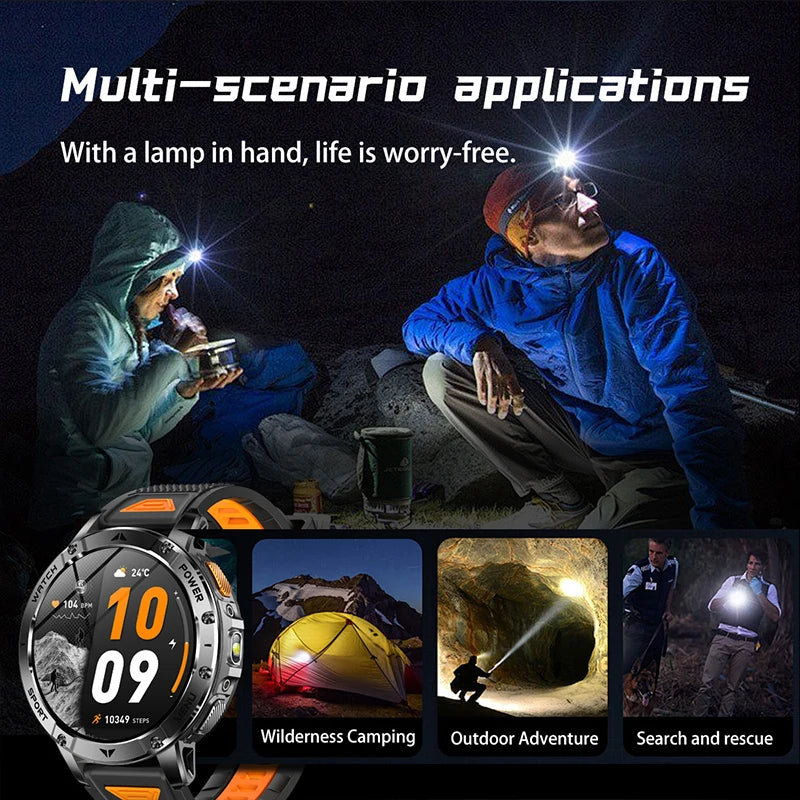 1.7-Inch IPS Smartwatch with Bluetooth Calls, SOS & 120+ Sports Modes