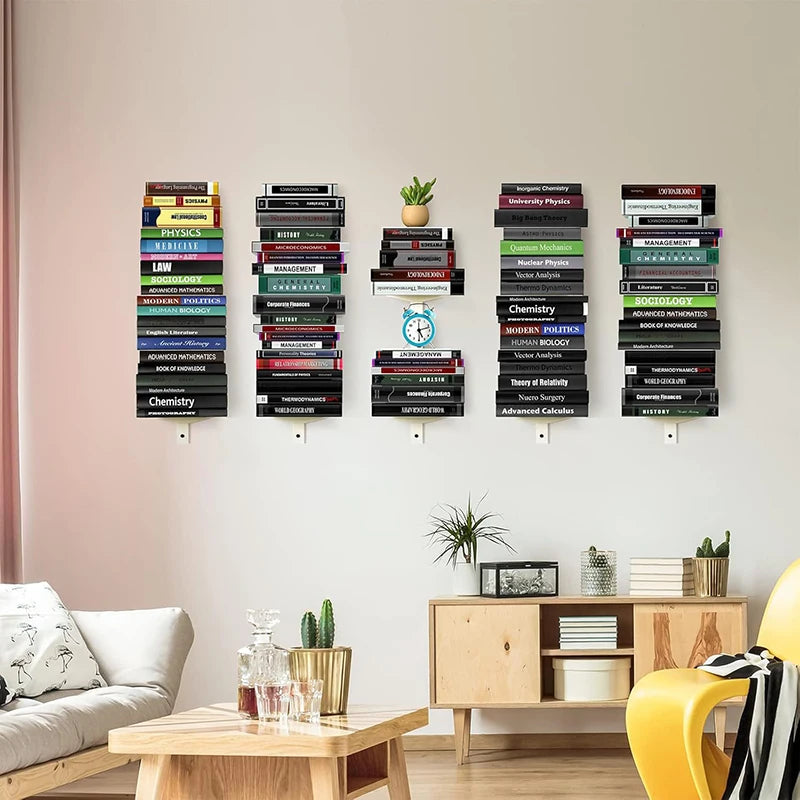 Modern Metal Wall Bookshelf – Multifunction Living Room Storage Organiser