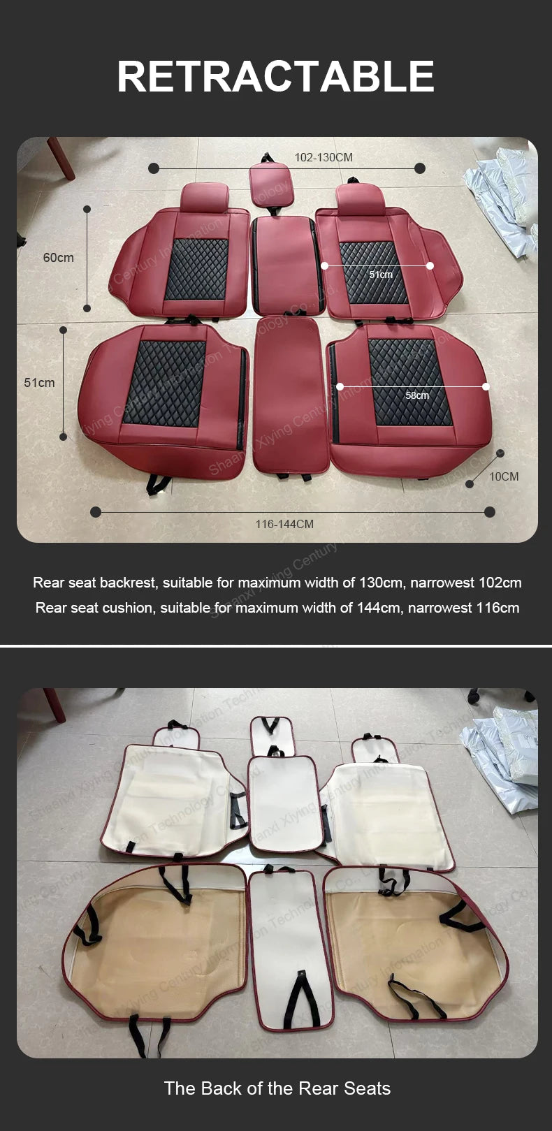Universal Car Seat Covers  Full Covered Durable Leather Seat Cushion for 90% Sedan SUV 8 Colors Set Include Front and Rear Cover