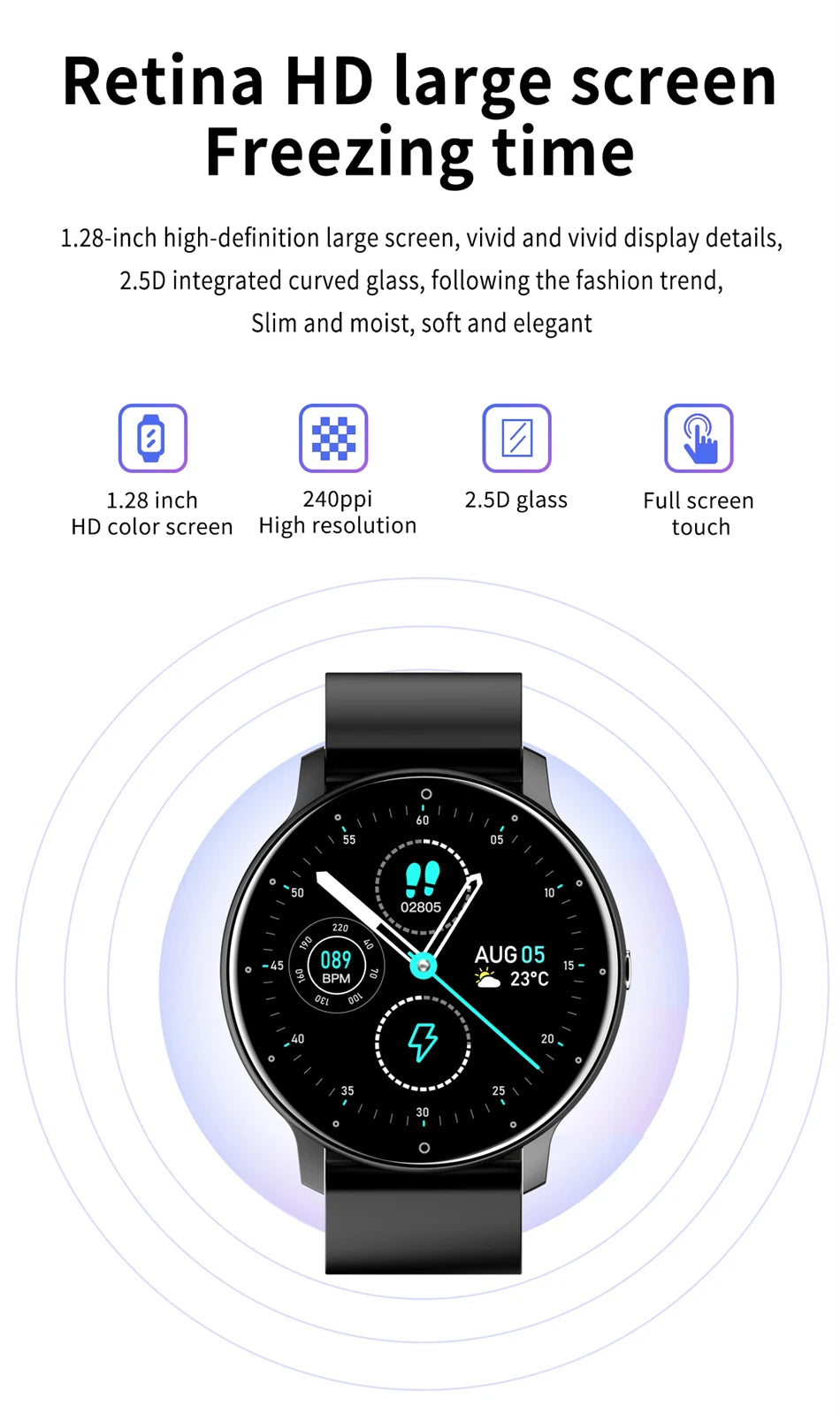 LIGE Smartwatch for Women & Men – Bluetooth Calls and Fitness Tracking