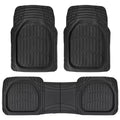 Juego de 3 tapetes universales para coche, de goma resistente con diseño de plato hondo, para coche, SUV, camioneta y furgoneta, protección para todo tipo de clima