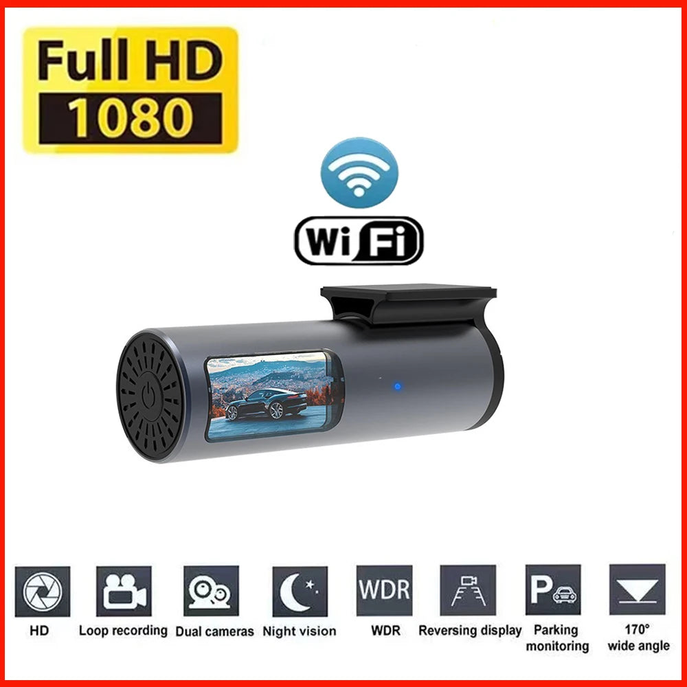 1080P Dash Cam for Cars Car Camera Dash Cam WIFI Camera for Car Front and Rear Dash Camera Black Box 24H Parking Mode Recorder