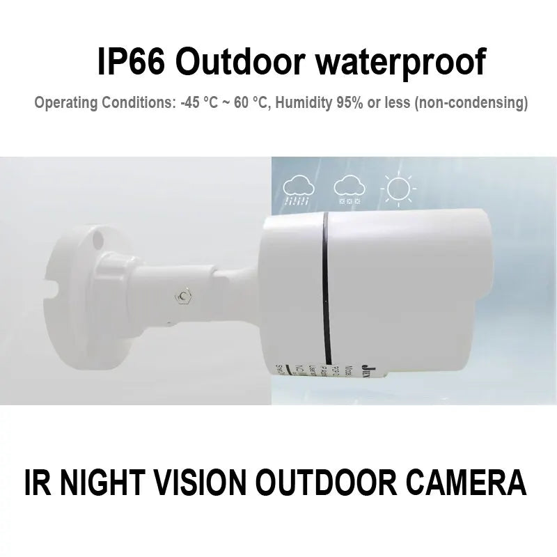 AHD Camera 1080P AHD Security Surveillance High Definition Outdoor Waterproof CCTV Infrared NightVision Bullet Wired Home Camera
