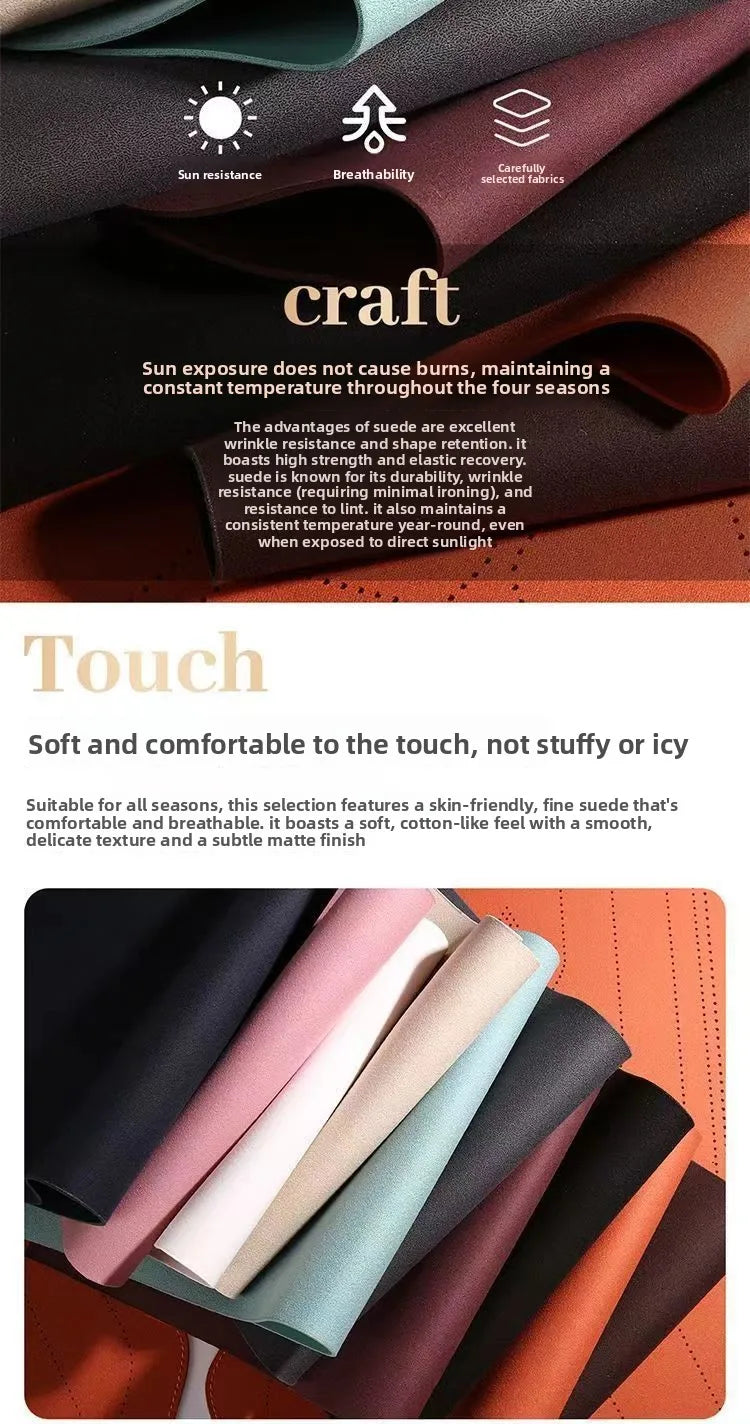 High Quality Suede Cover Universal High-end Car Seat Cover Breathable Seat Anti-slip Luxury Car Protection Thin Suede Seat Cover
