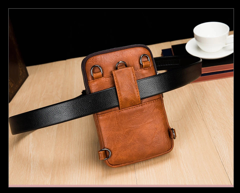 JEEP BULUO Small Multi-function Sling Crossbody Bag Brand Men Shoulder Bag Legs Waist Bag For Man New Fashion Casual Cool Mini