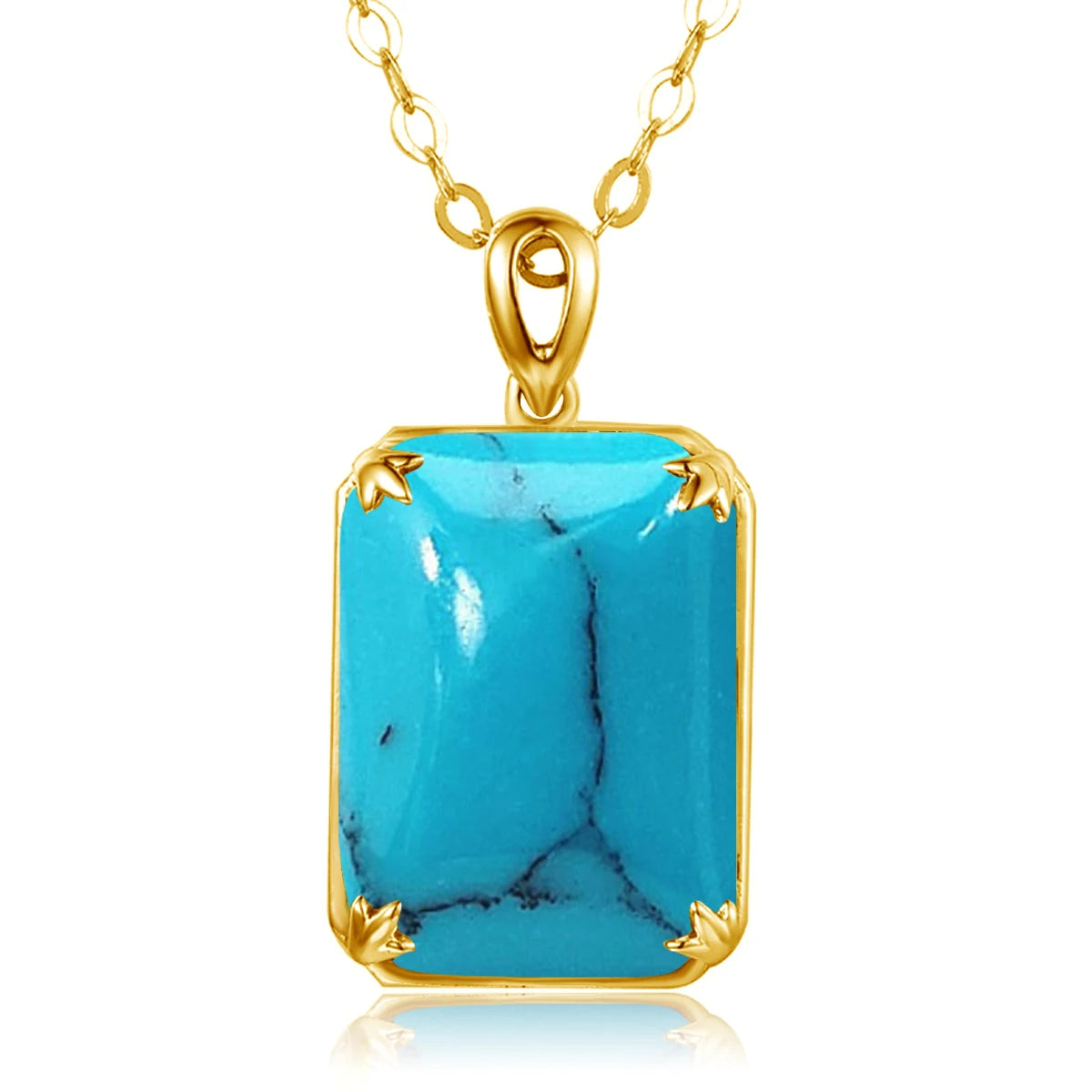 100% Real Silver 925 Necklace Pendant Aquamarine Women Jewelry Birthday Party Banquet Girl Accessories