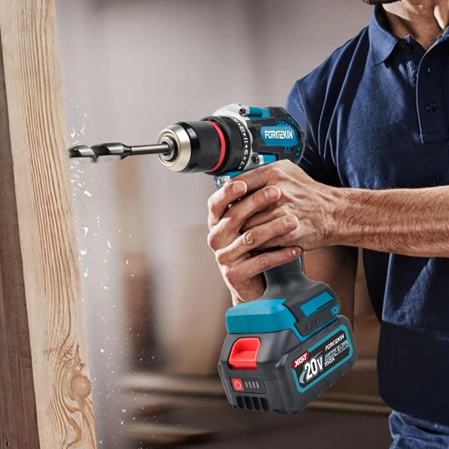 Cordless Lithium Battery Drill — 2-Speed Electric Screwdriver & Power Drill for Home DIY