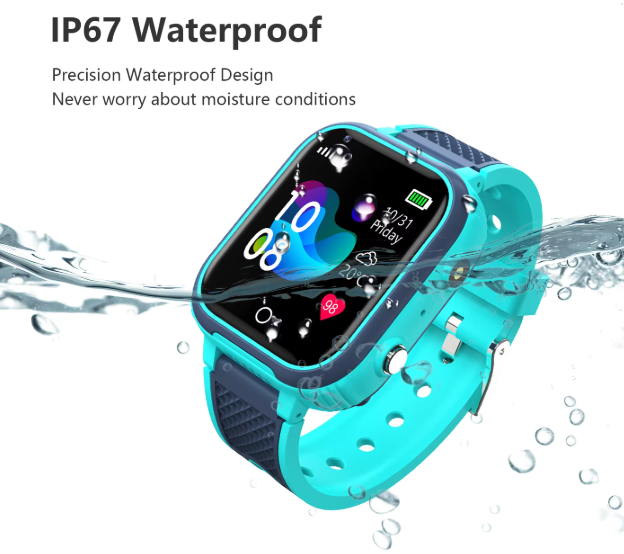 Kids 4G Smartwatch GPS Video Call Waterproof (Blue)-3