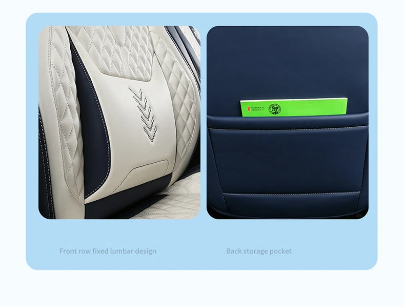 Universal Car Seat Covers  Full Covered Durable Leather Seat Cushion for 90% Sedan SUV 8 Colors Set Include Front and Rear Cover