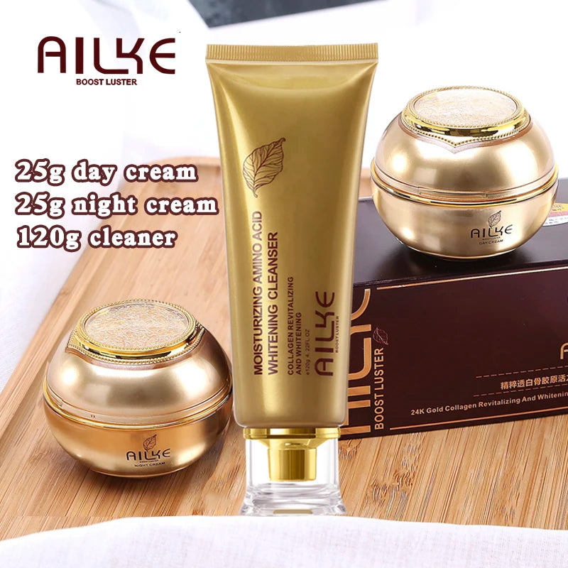 AILKE Brightening Skin Care Set – Even Skin Tone, Anti-Wrinkle & Dark Spot Corrector for All Skin Types