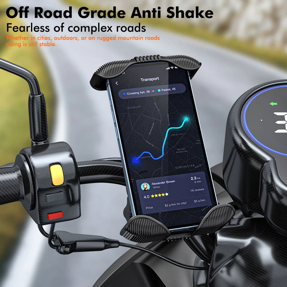 Bike Phone Holder Motorcycle Rearview Mirror Phone Mount Stand Bike Scooter Handlebar Cradle Clip Outdoor Navigation Universal