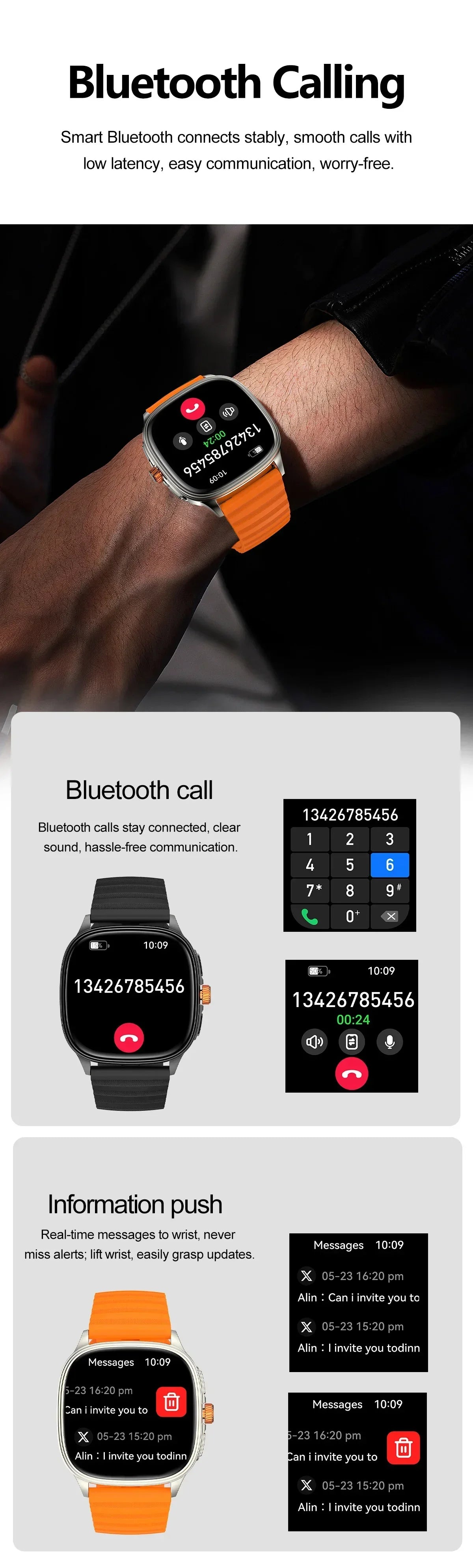 1.39-Inch AMOLED Smartwatch with NFC, Bluetooth Calling & 100 Sports Modes